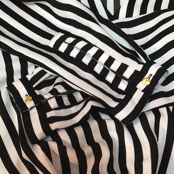 Worthington striped wrap blouse size medium - Picture 10 of 11